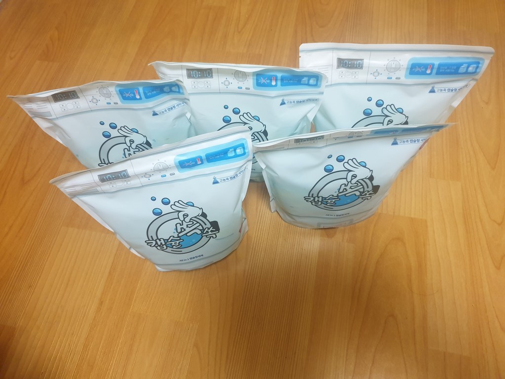 캡슐쏙쏙 고농축 올인원 캡슐 세탁세제 리뷰후기