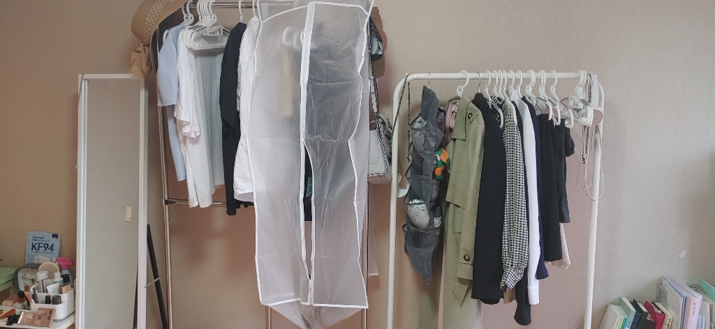 살림의기술 행거 옷커버 반투명 대