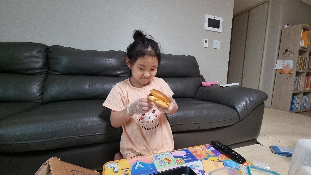따솜 아동용 플라워캣 오가닉 5부 쟈가드 실내복 상하의세트 리뷰후기