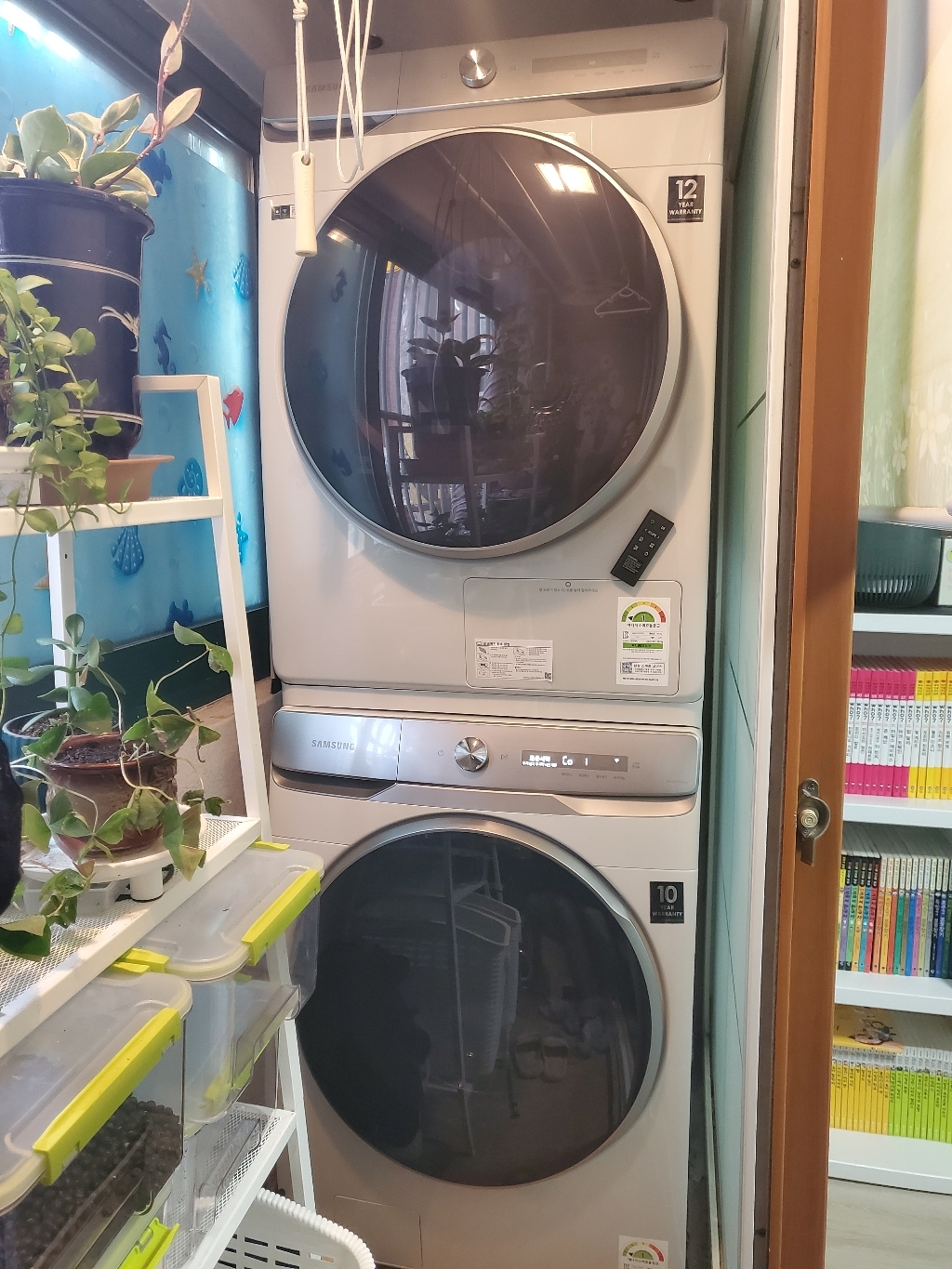 삼성전자 그랑데AI 드럼세탁기 WF24T8500KE 건조기 DV17T8740SE 직렬설치 패키지 방문설치