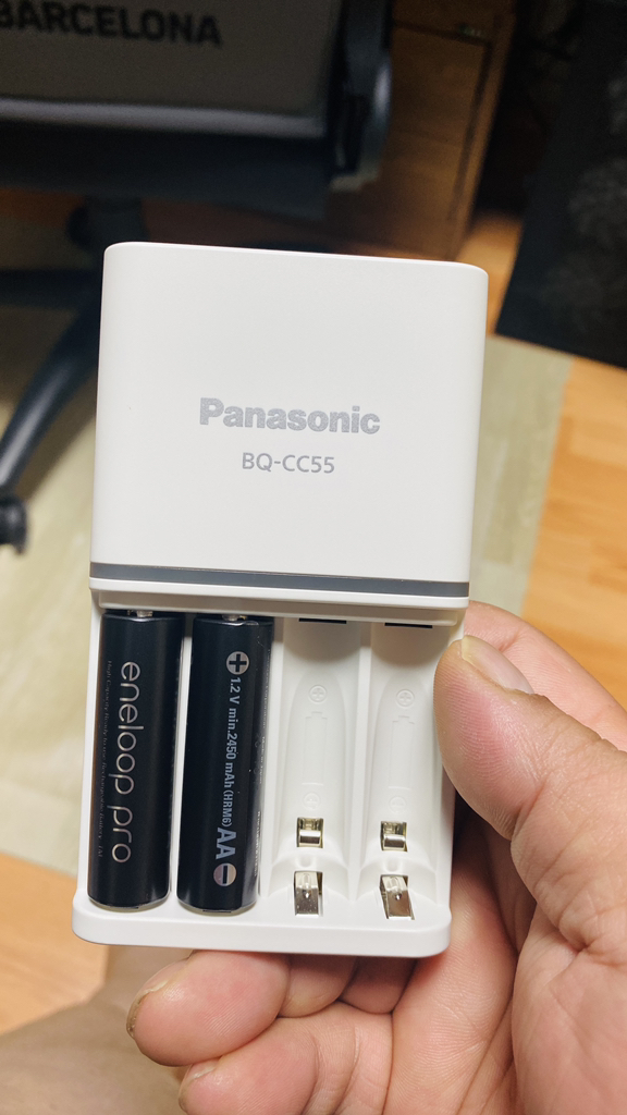 파나소닉 BQ-CC55에네루프 RO AA2550세트 충전기 개별충전 프리볼트 ED램프 에네루프 고용량 배터리 충전기