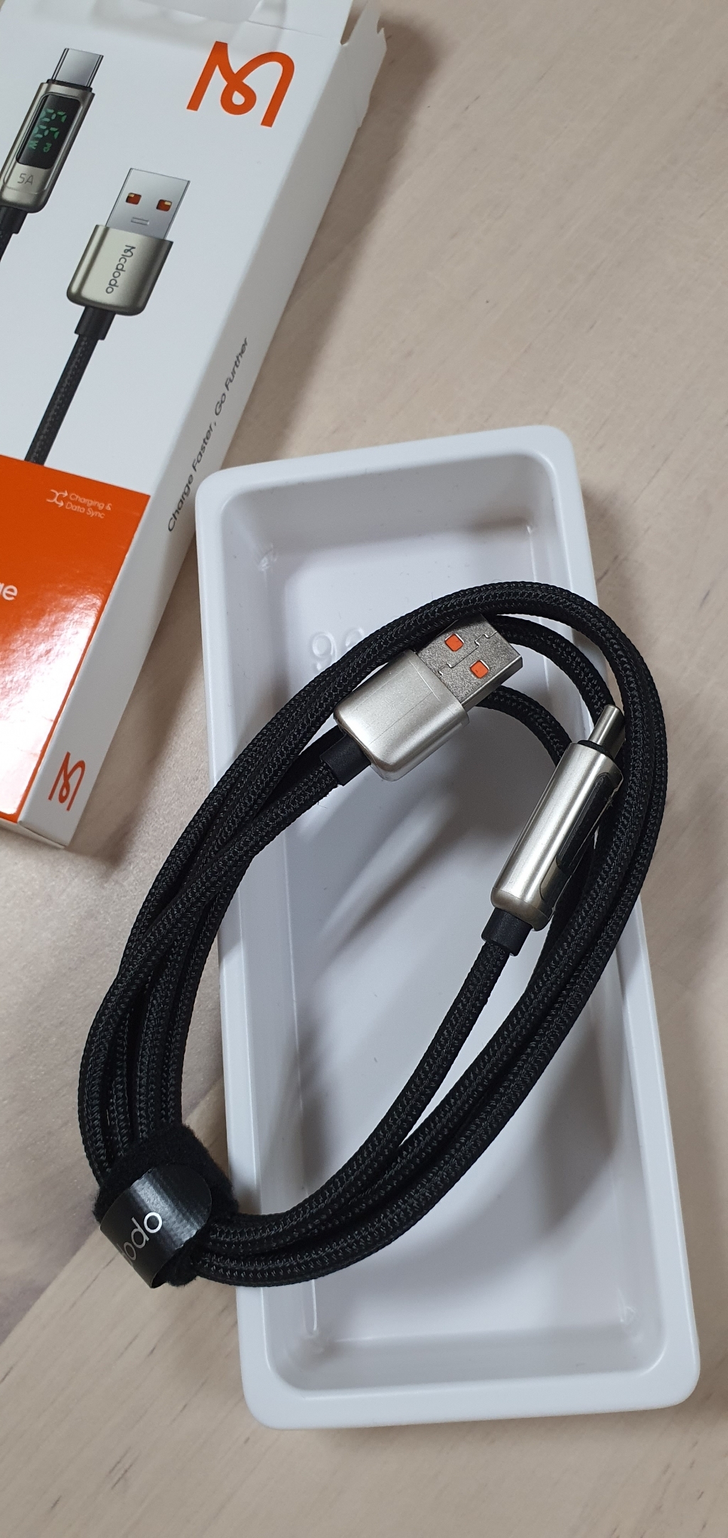 맥도도 디스플레이 USB A to C타입 6A 고속충전 케이블 리뷰후기