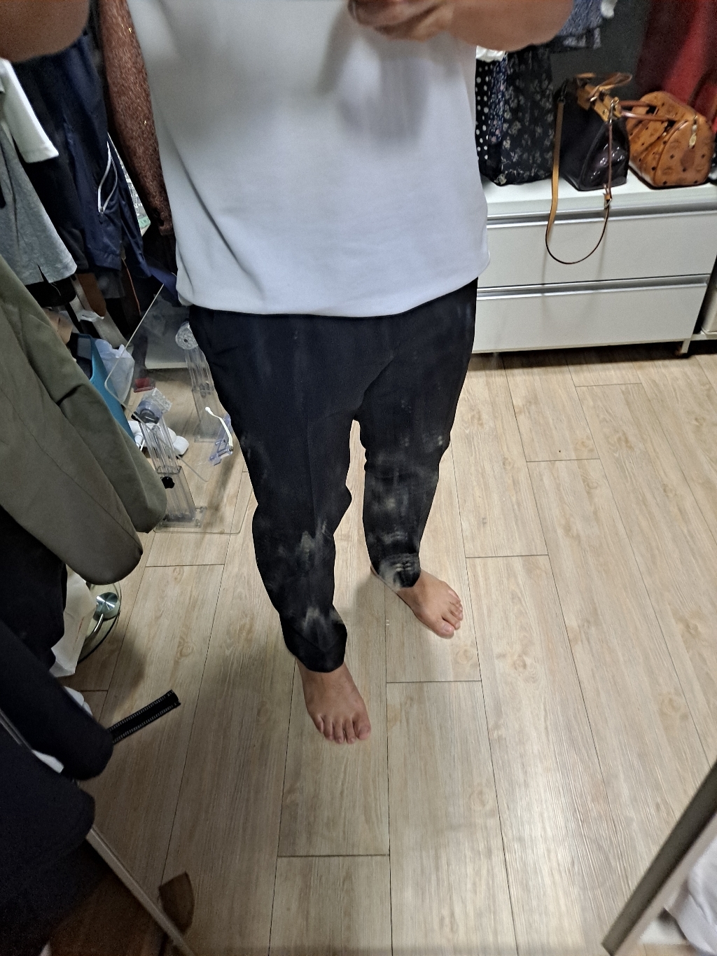캐럿 남성 스트레이트핏 히든밴딩 스판 슬랙스 리뷰후기