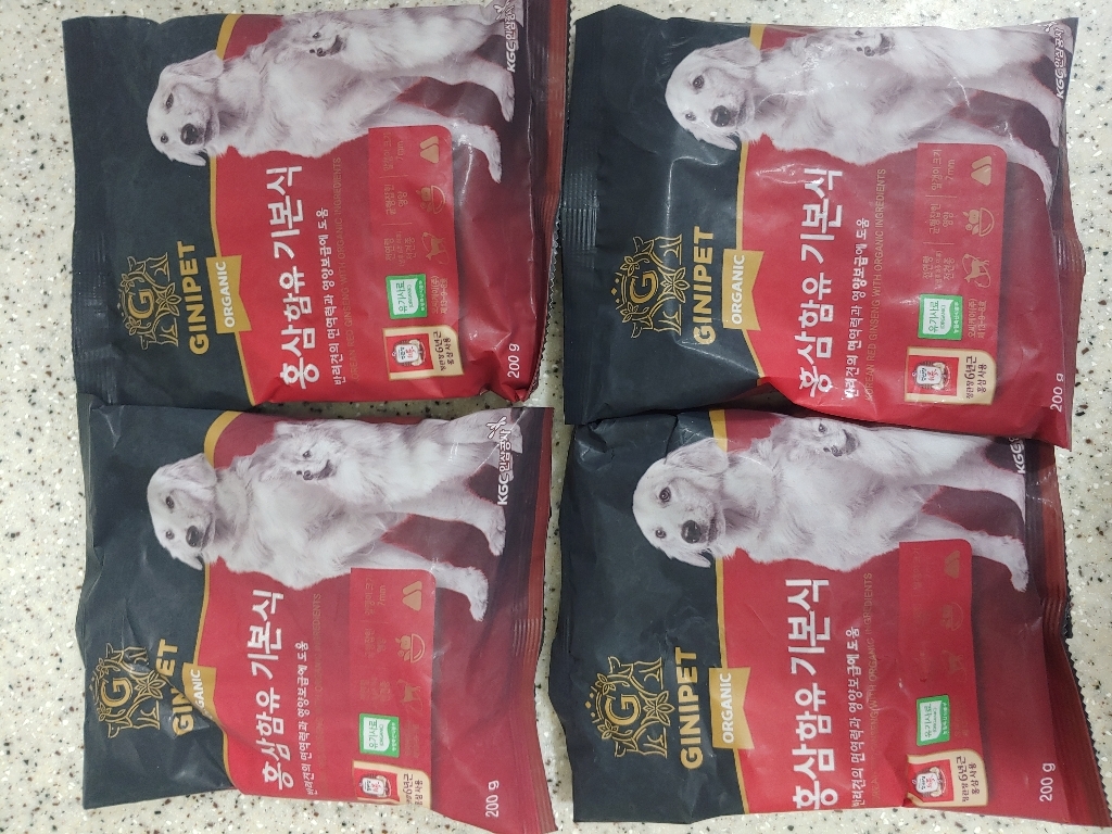 [지니펫]정관장 지니펫 홍삼함유 기본식 유기농 건식사료 리뷰후기