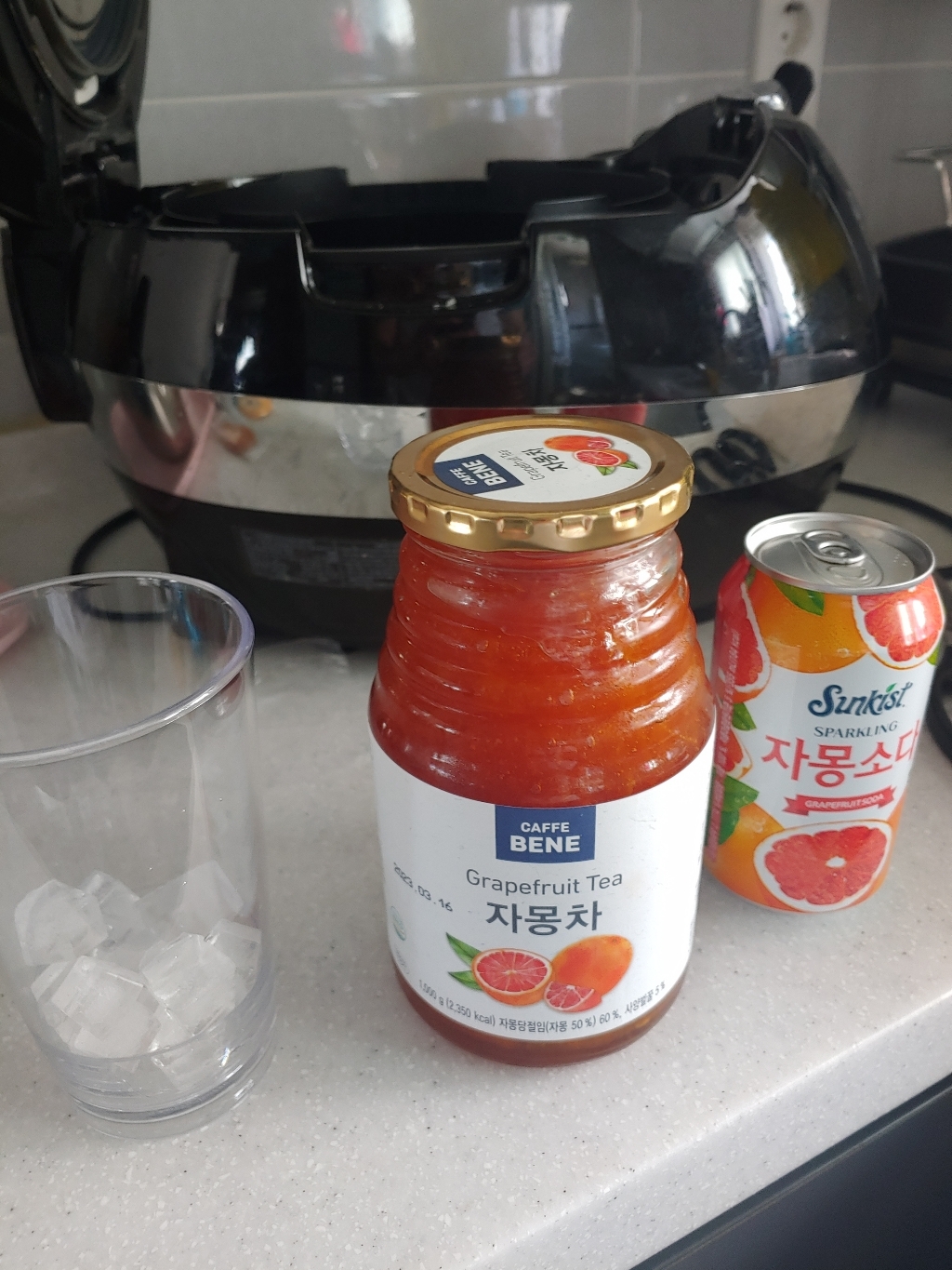 카페베네 과일청 자몽차