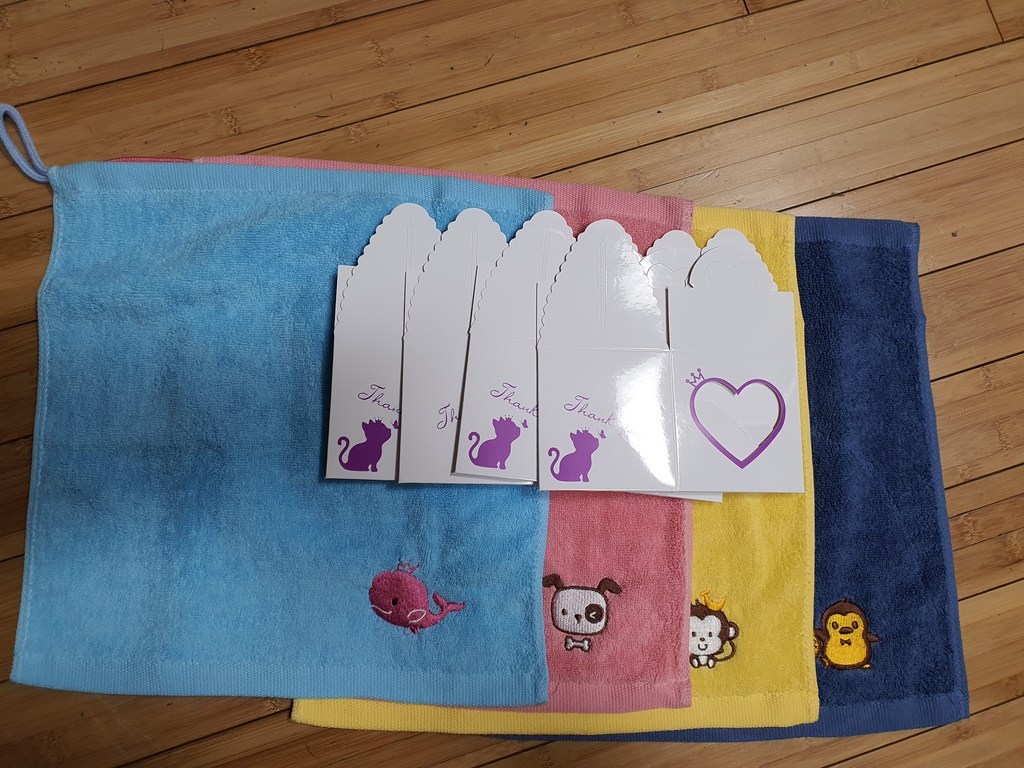 어린이집 생일선물 귀요미 고리 수건 4종