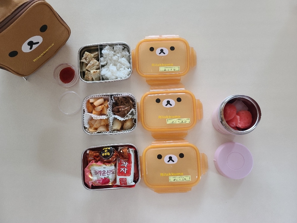 텀스 마카롱 보온죽통 파우치