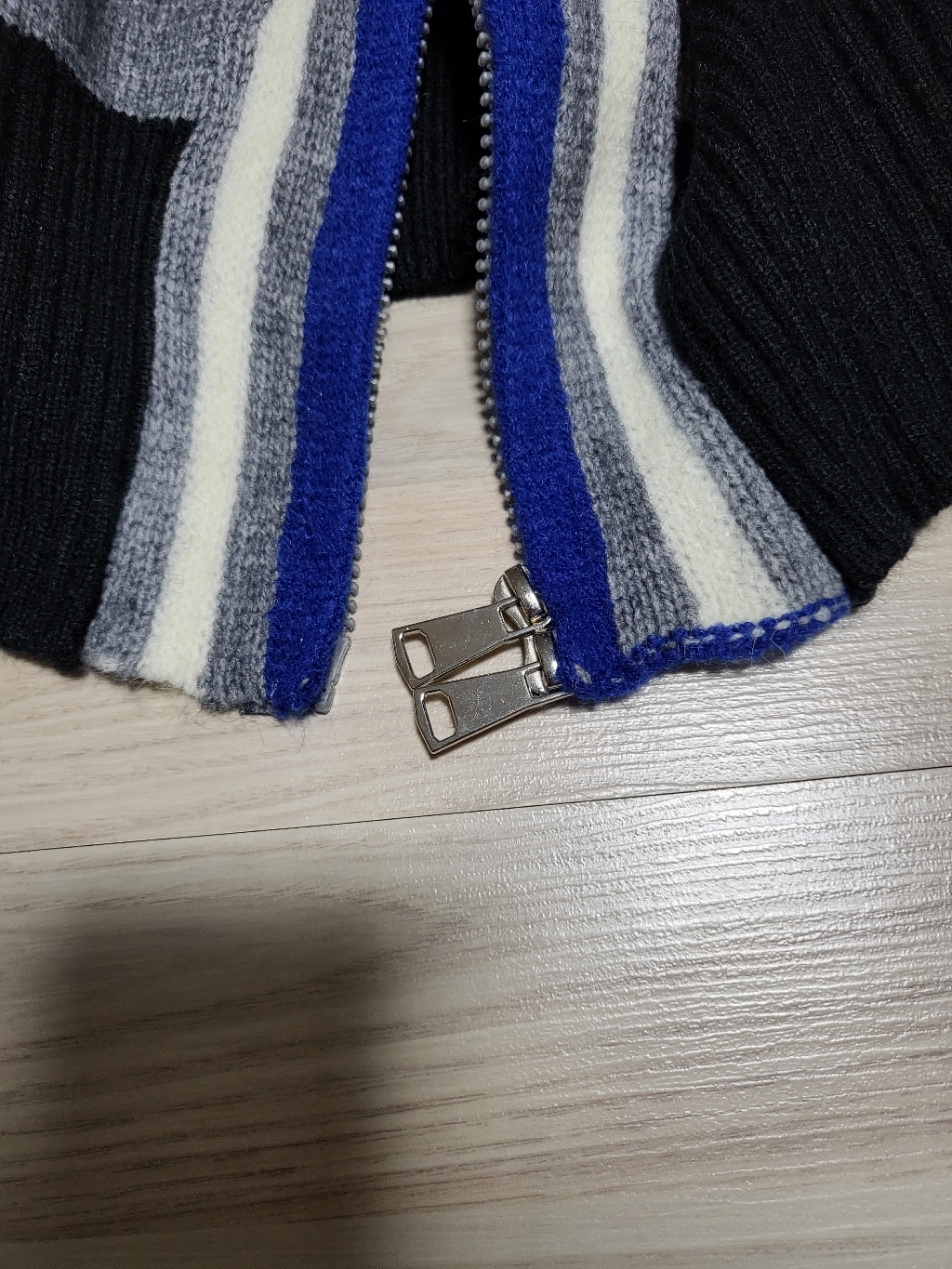 [반다리] 업다운 집업 후드 니트 숏 가디건