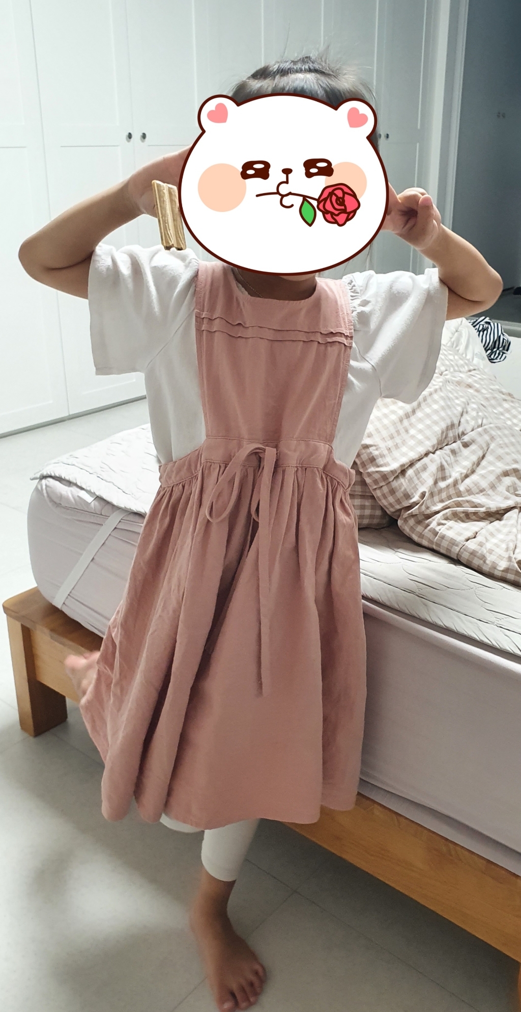 베베쥬 여아용 올리브 스커트