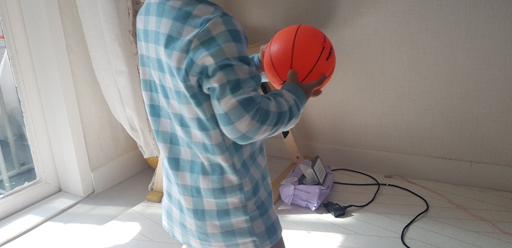 보보 아동용 심플 체크 오가닉 내의