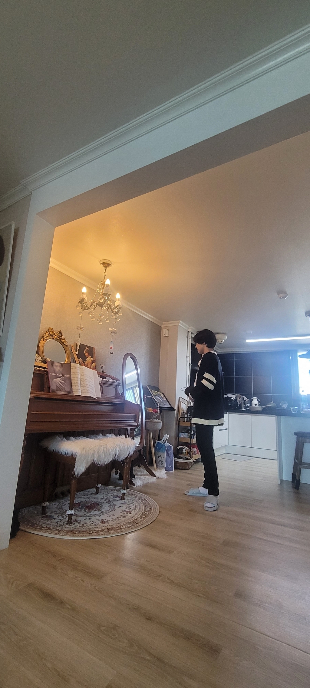 [당일출고] 루즈핏 배색 오픈 가디건