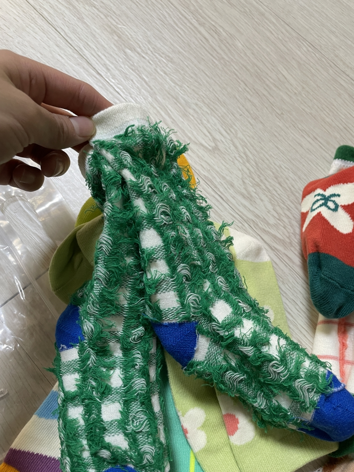 비단길 아동용 해피덥 체크 니삭스 4켤레 리뷰후기