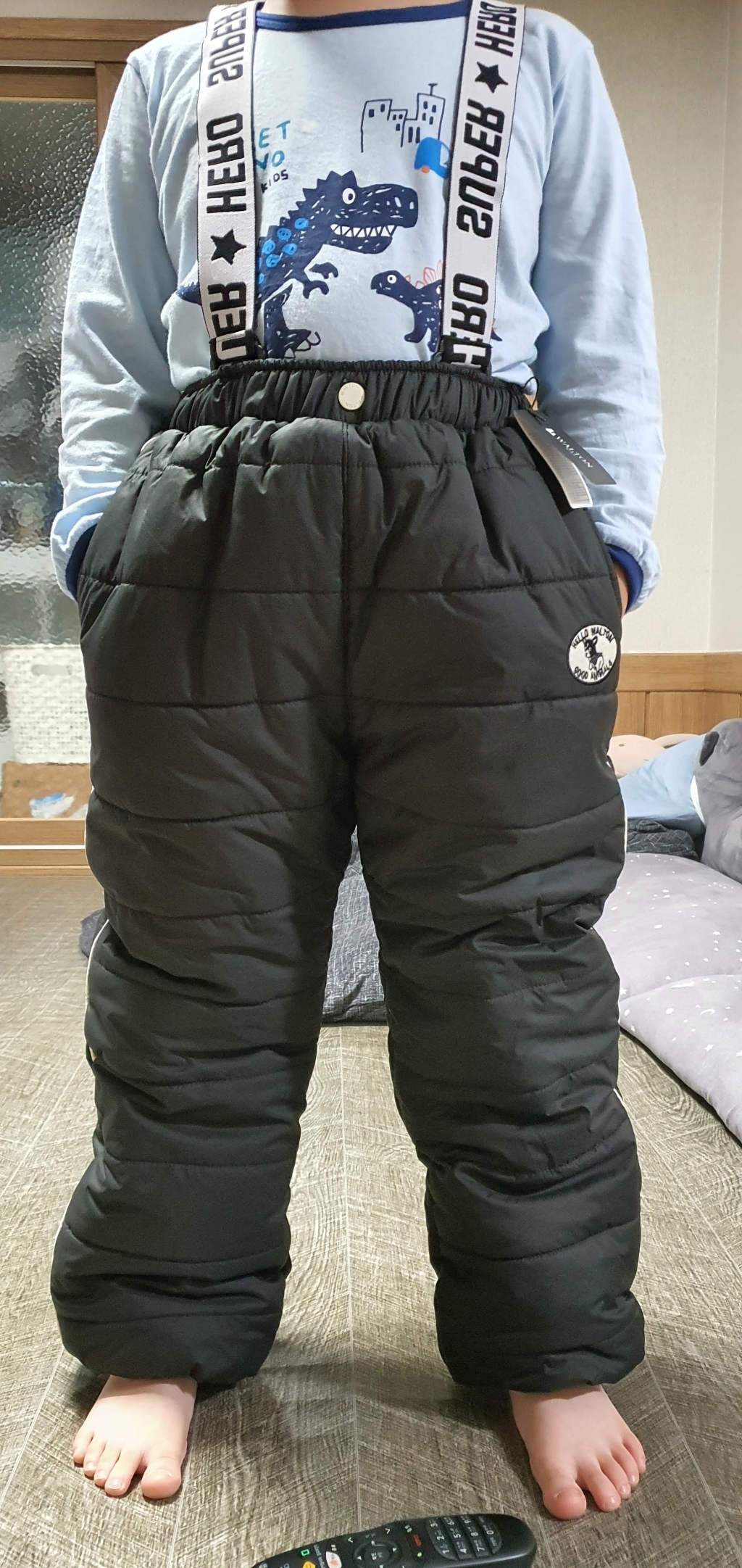월튼키즈 아동용 귀욤 패치 썰매 팬츠
