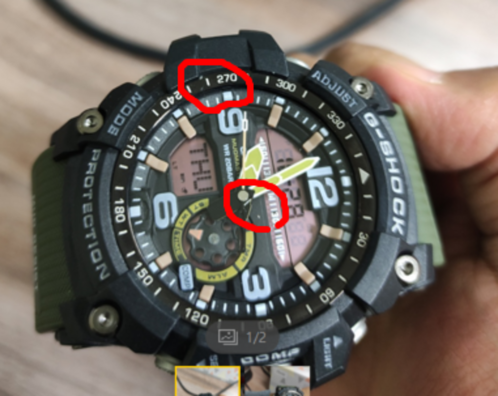 -SHOCK 지샥 -1000-1A3 시계 빅페이스 군사 시계 리뷰 후기