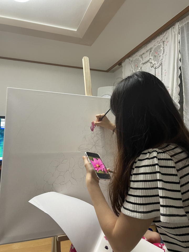 나무 이젤 원목 대형 수납형 그림 거치대 받침대