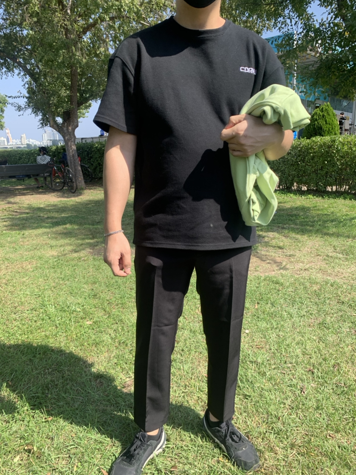 다꾸앙 남성용 카라멜 뒷밴딩 9부 슬랙스 D03J9_s2673