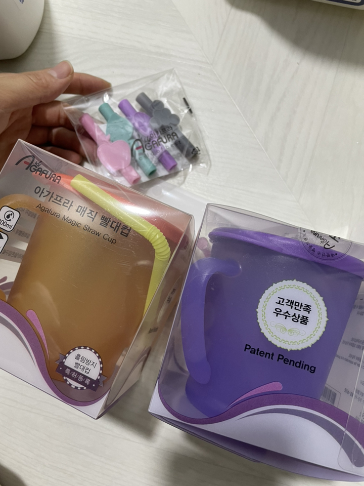 아가프라 과일 실리콘 빨대탑 랜덤발송