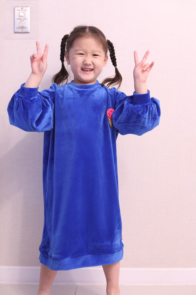 오즈키즈 여아용 캔디팝 벨로아 원피스