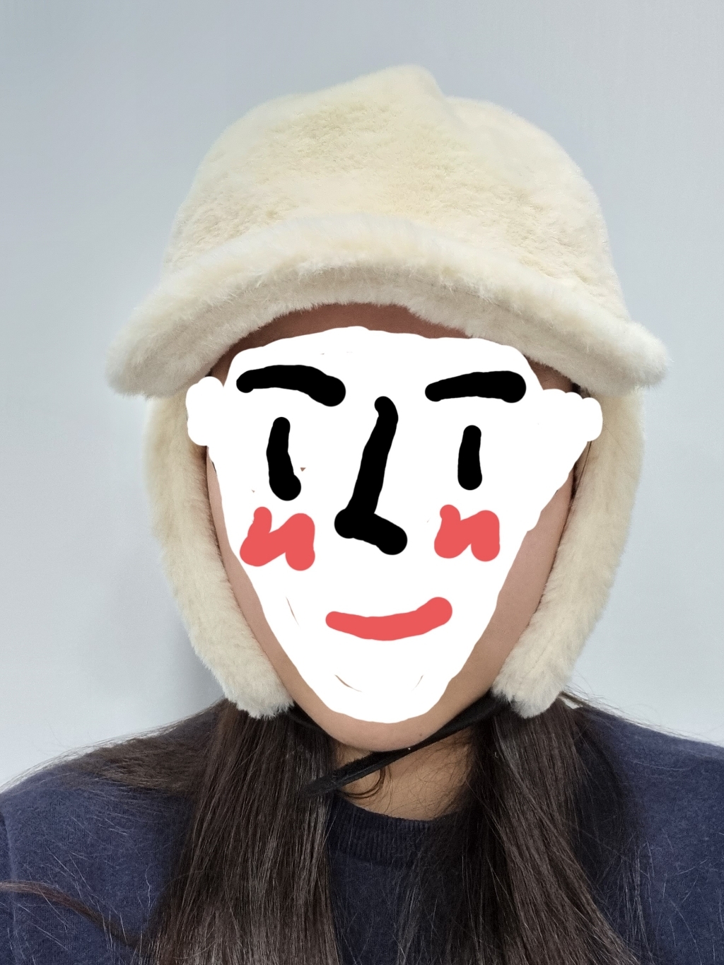 스내플 백설기 바이저 귀달이 방한캡모자