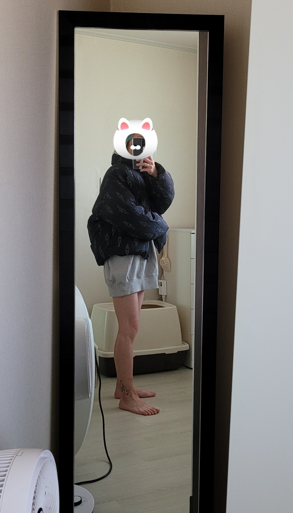 쥬시쥬디 여성용 J뉴고양이 숏구스 다운점퍼 JUD826B