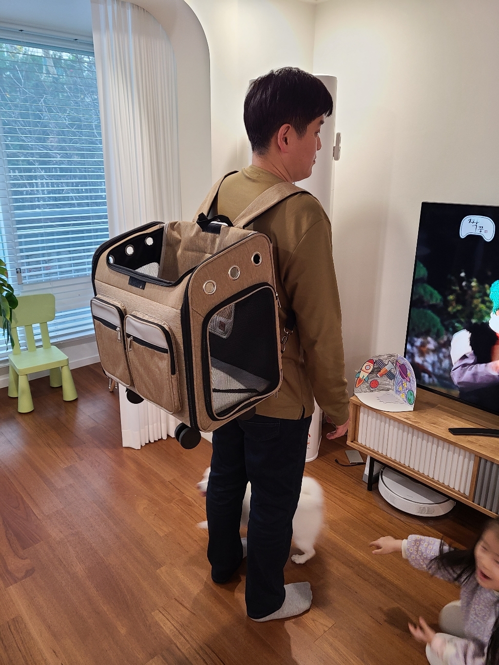 도그아이 반려견 4륜 캐리어 백
