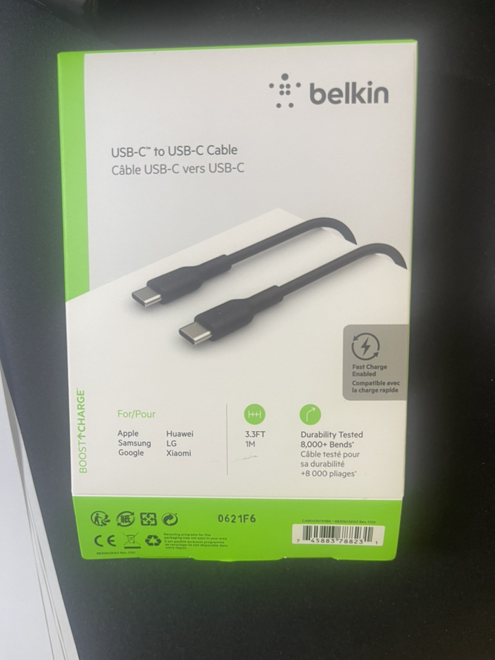 벨킨 부스트업 USB C to C타입 고속 충전케이블 CAB003bt