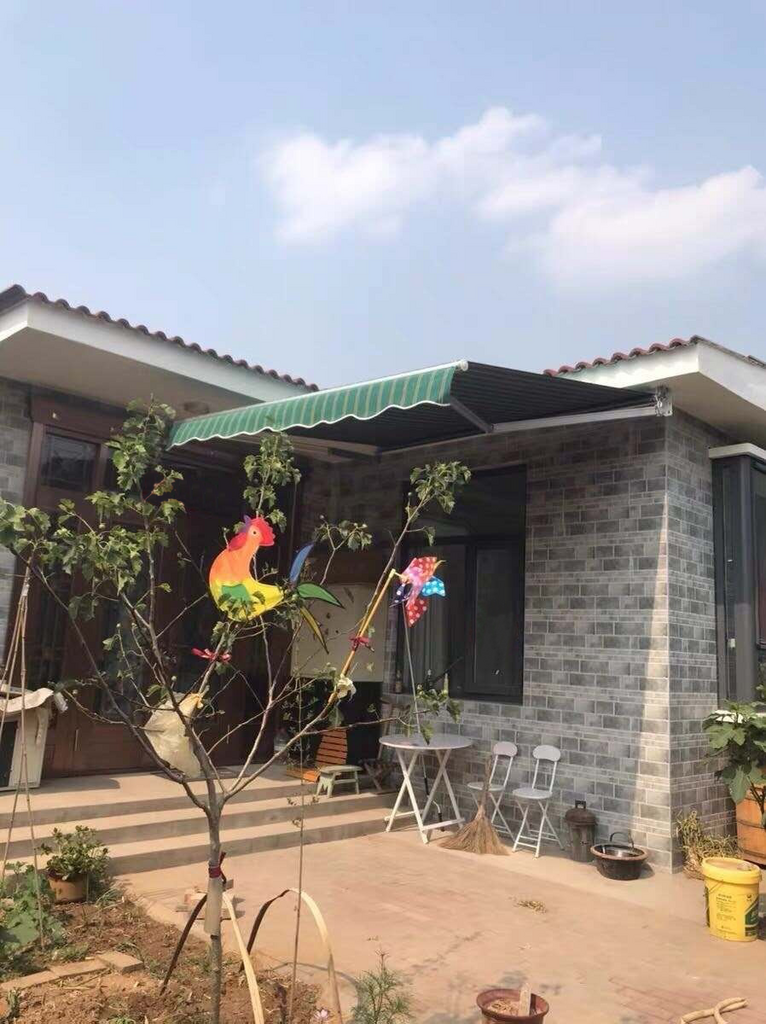 언니어닝 어닝 자가설치용 방수 천막 가게 옥상 햇빛가리개 접이식 캐노피 차량용 수동 고정 자동 DIY