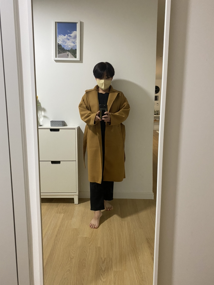퍼니걸스 루즈핏 스트랩 롱 코트_8817