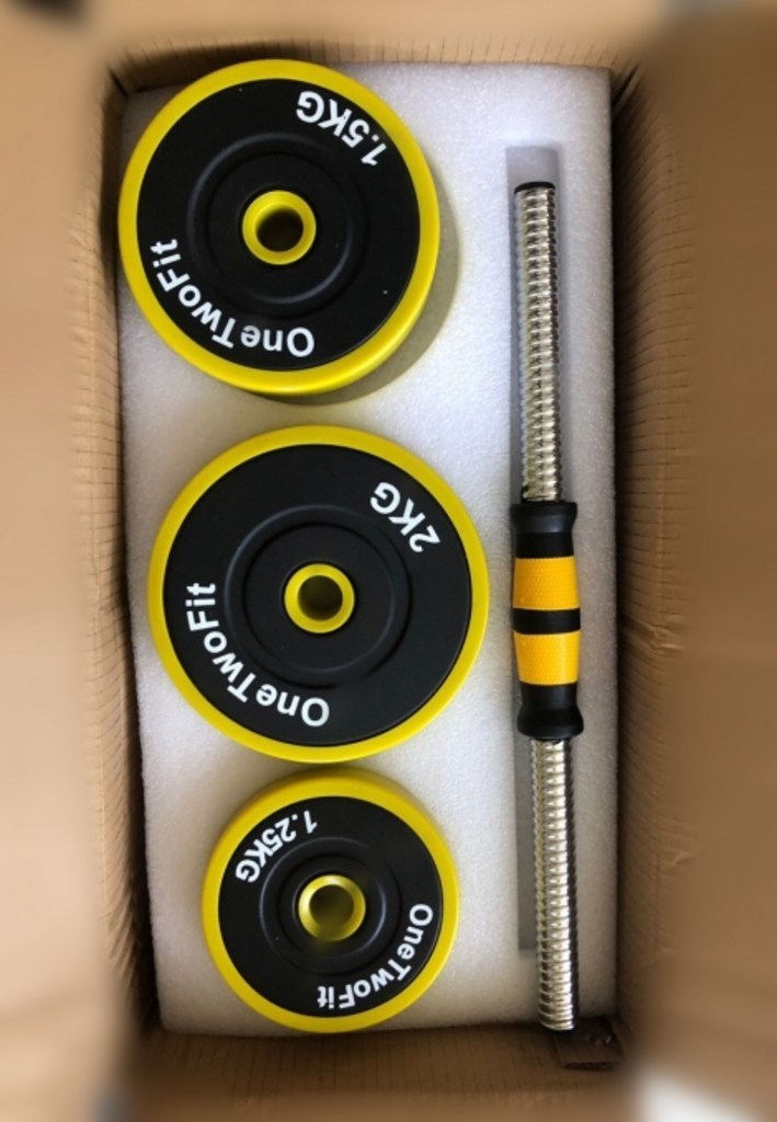 OneTwoFit 무게조절 아령세트 조립식덤벨 가정용아령 홈트레이닝 바벨세트