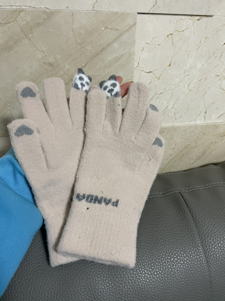 해봄 팬더 스마트폰 겨울 발열 터치 장갑