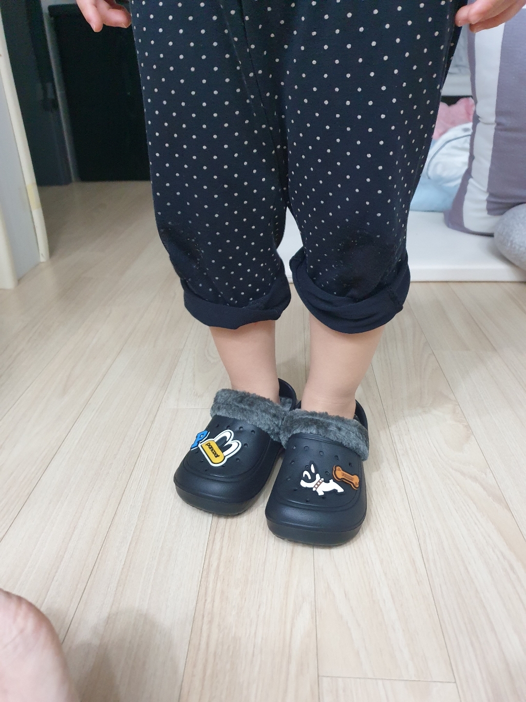 팬콧 아동용 빅아이 방한 샌들