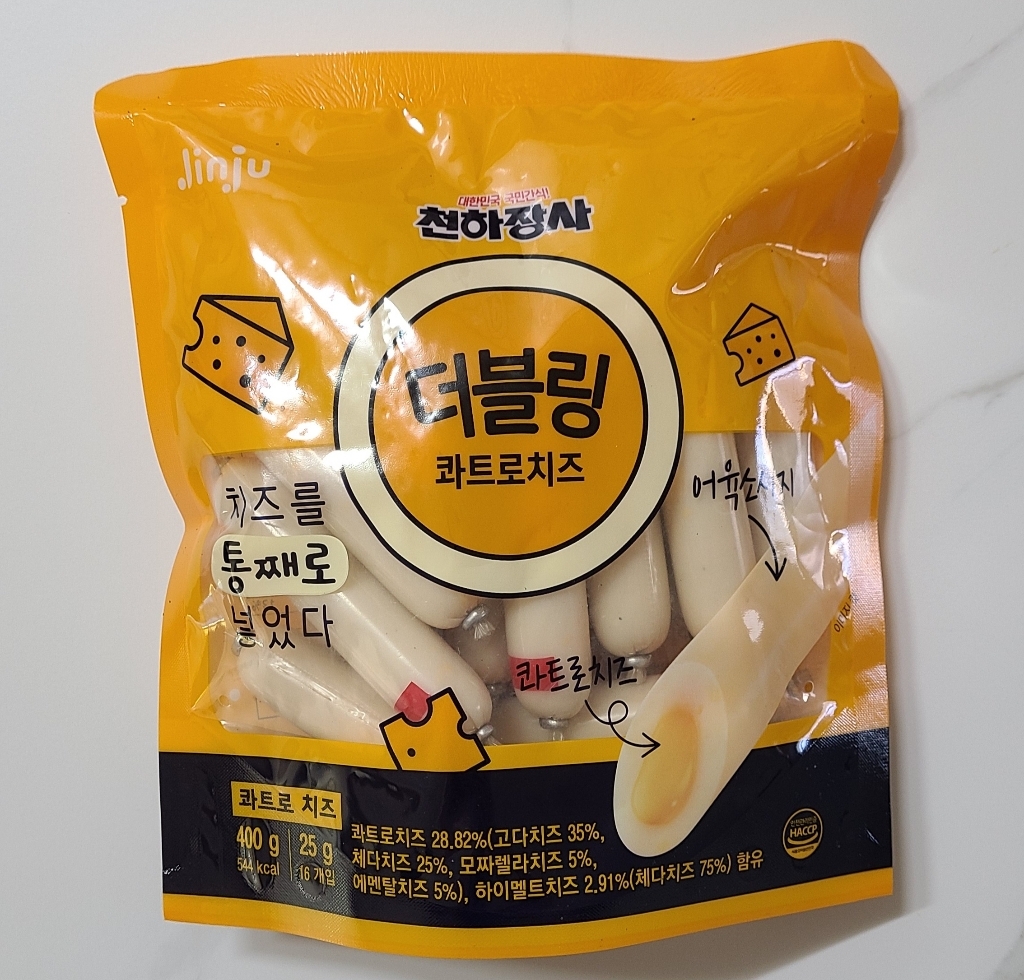 진주햄 더블링 콰트로치즈 간식 소시지