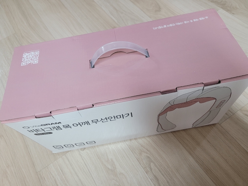 비타그램 목 어깨 안마기 무선 핑크 WT-0604