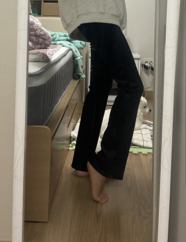 쉐얼유 여성 럭키 코듀로이 부츠컷 밴딩 팬츠