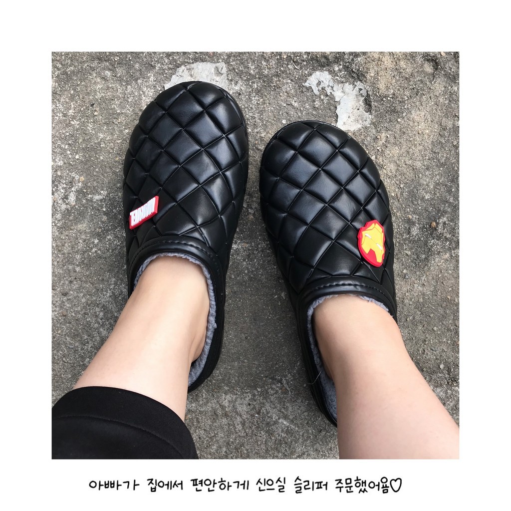 마블 남성용 아이언맨 퀄팅 방한화