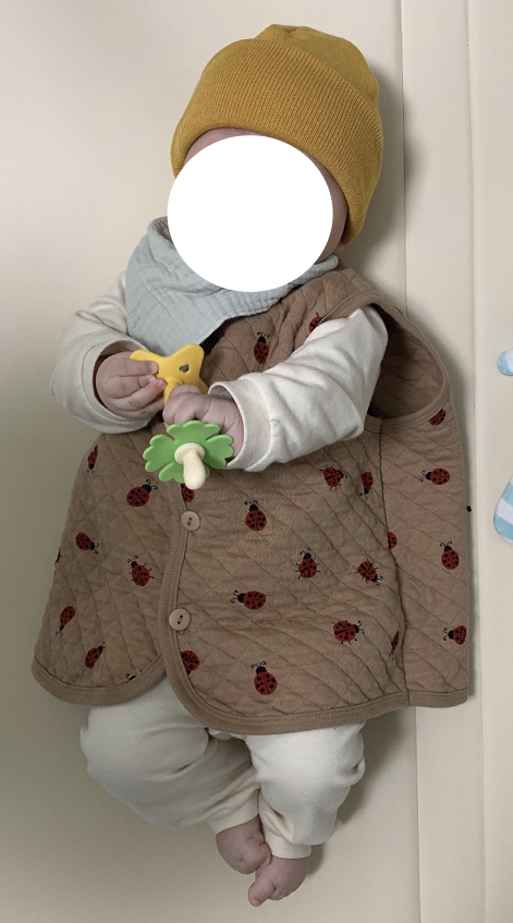 우주아이 무지 컬러 비니