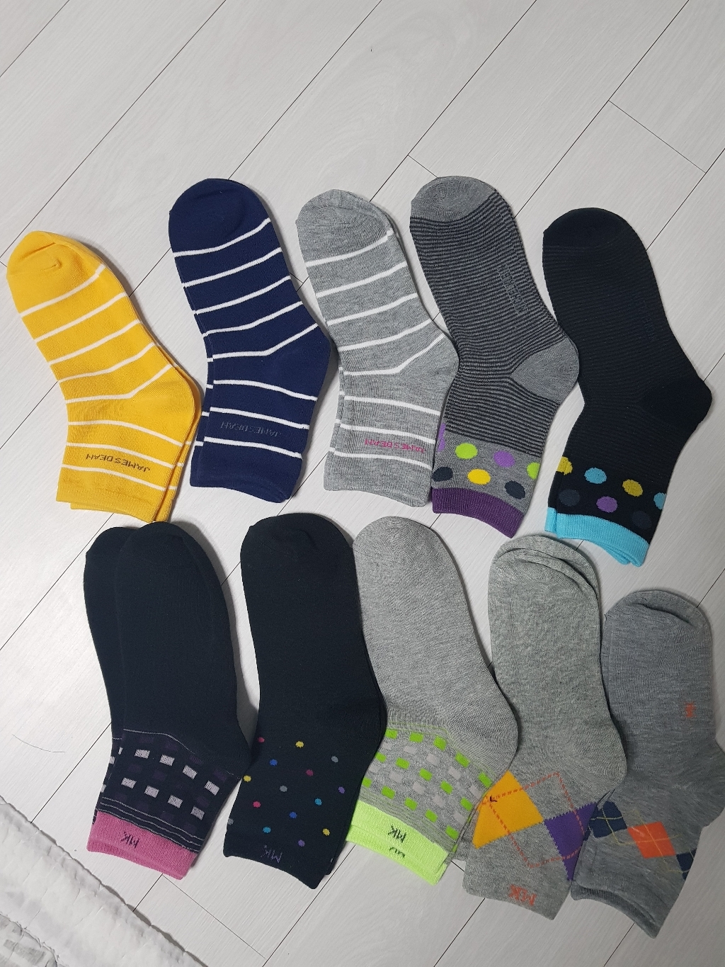국내생산 가성비좋은 여성용 버라이어티 랜덤 긴목 중목 양말 10켤레