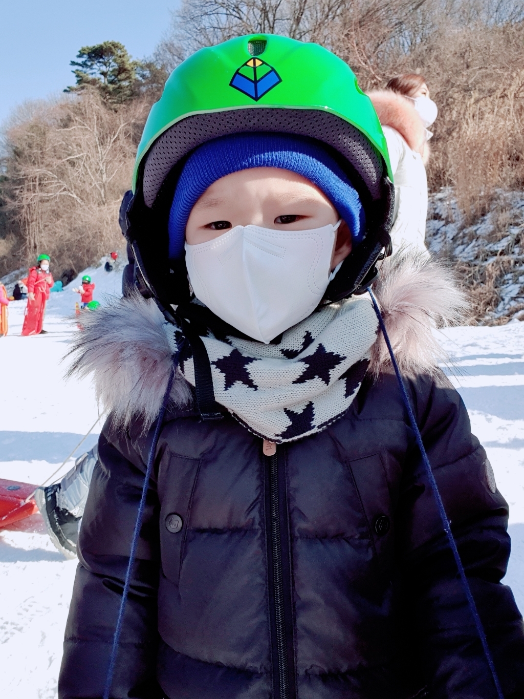 몰리멜리 아동용 허스키 롱 구스다운 점퍼