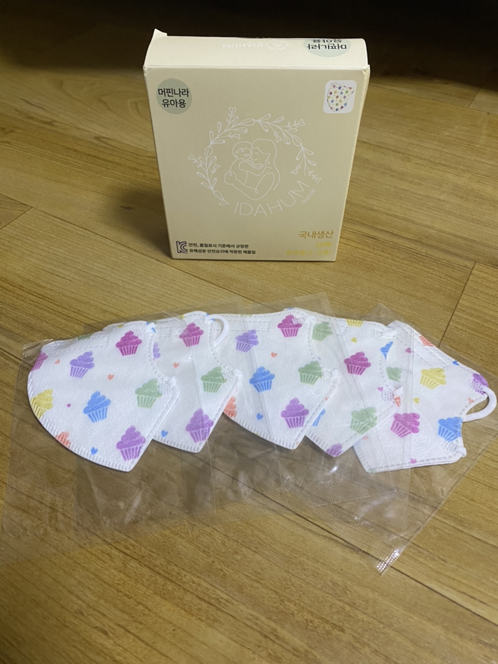 아이다움 캐릭터 입체 마스크 새부리형 개별포장 유아용