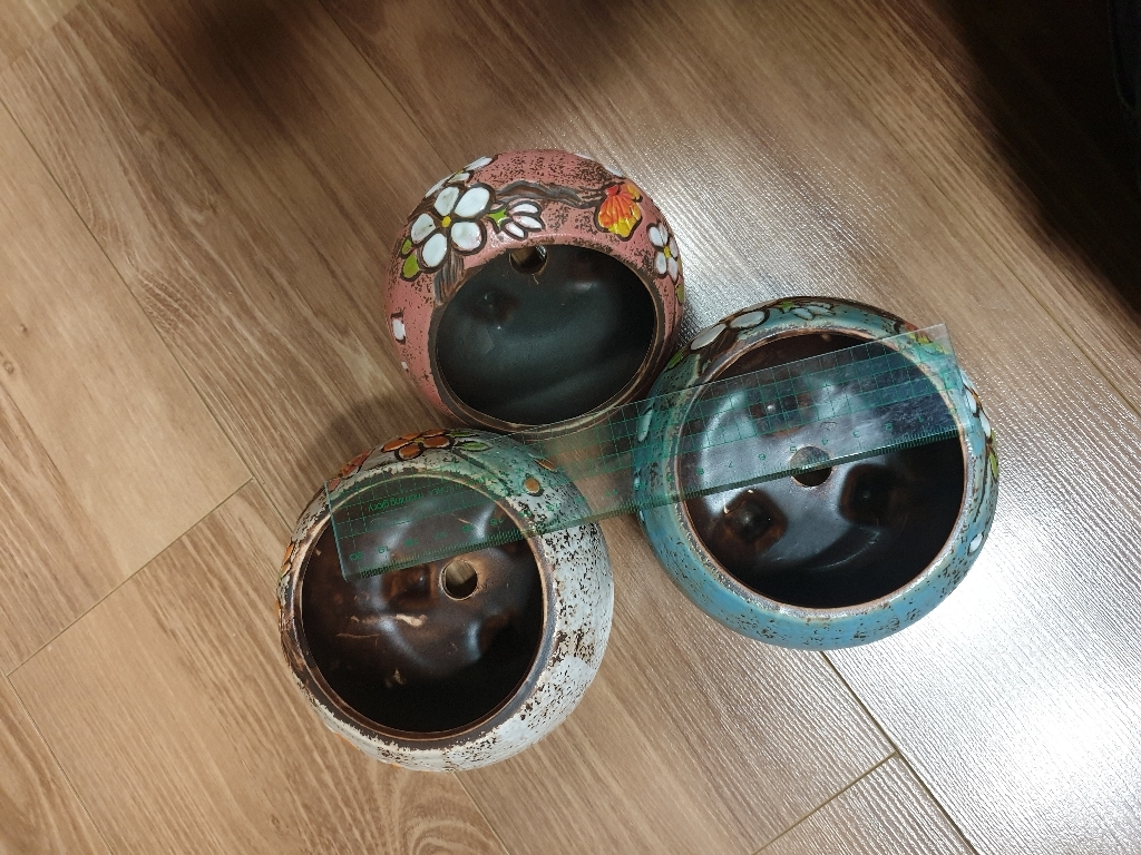 다육이 화분 3종