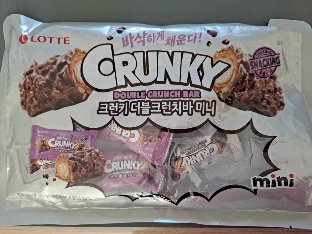 롯데제과 크런키 더블크런치바 미니