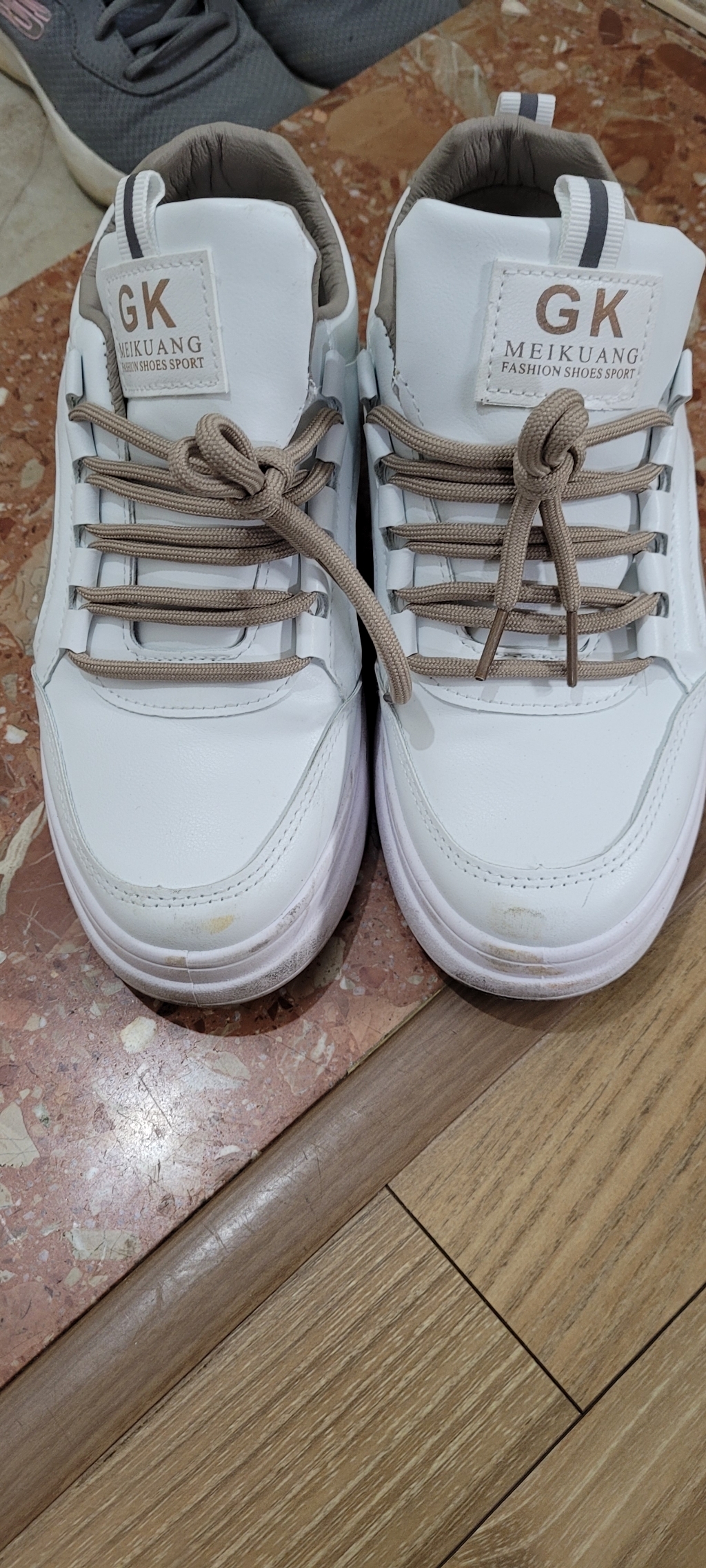 여성용 가을 흰색 운동화 스케이트보드 신발