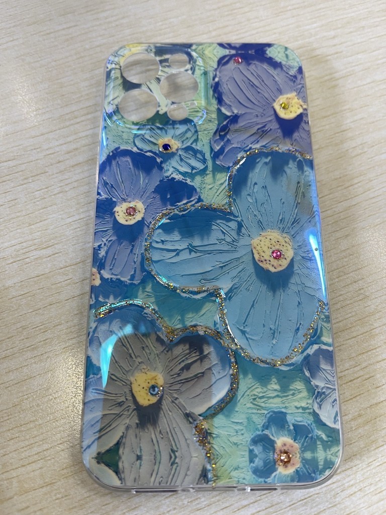 INSE 유화 꽃 오로라 아이폰 휴대폰 케이스