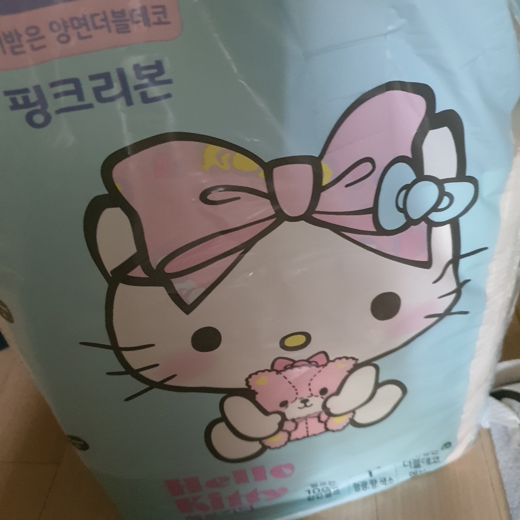 헬로키티 4겹 핑크리본 더블 데코 화장지 30개입 1개 리뷰후기