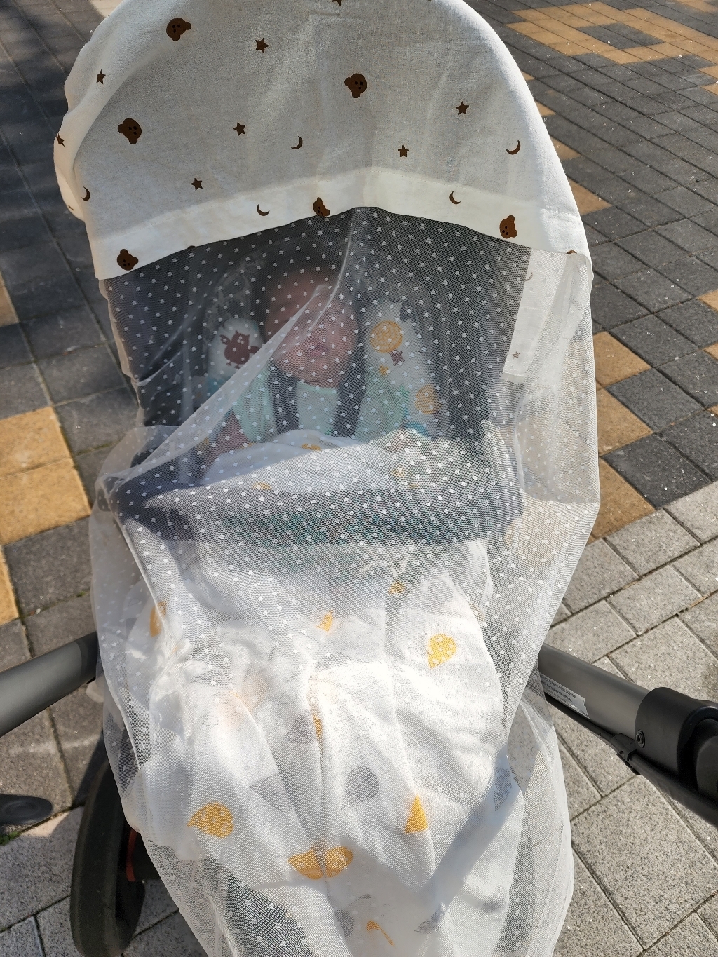 넬라의 옷장 유모차 햇빛가리개 차양막 모기장