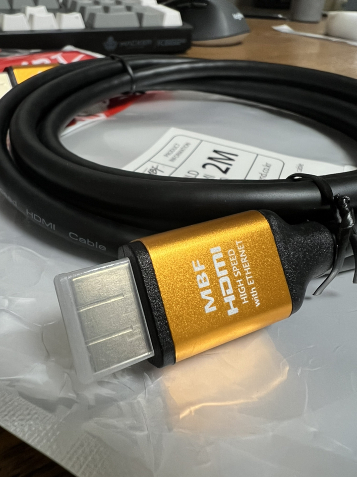 엠비에프 미니멀단자 UHD HDI20 골드 모니터케이블 BF-SH2020