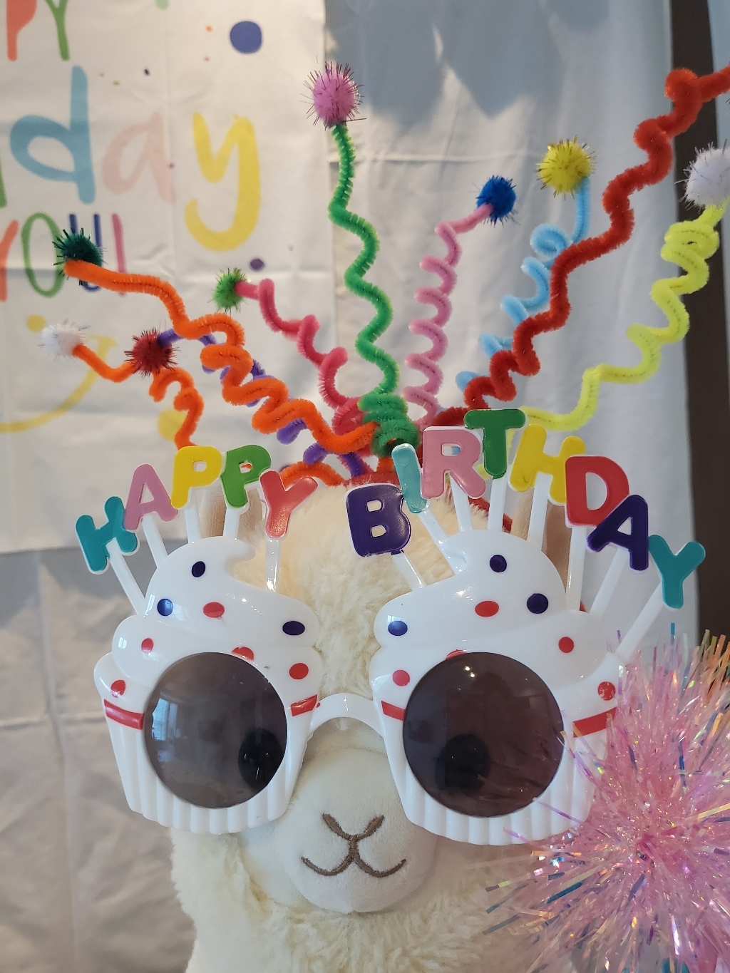 생일파티 특이한 꼬불머리띠