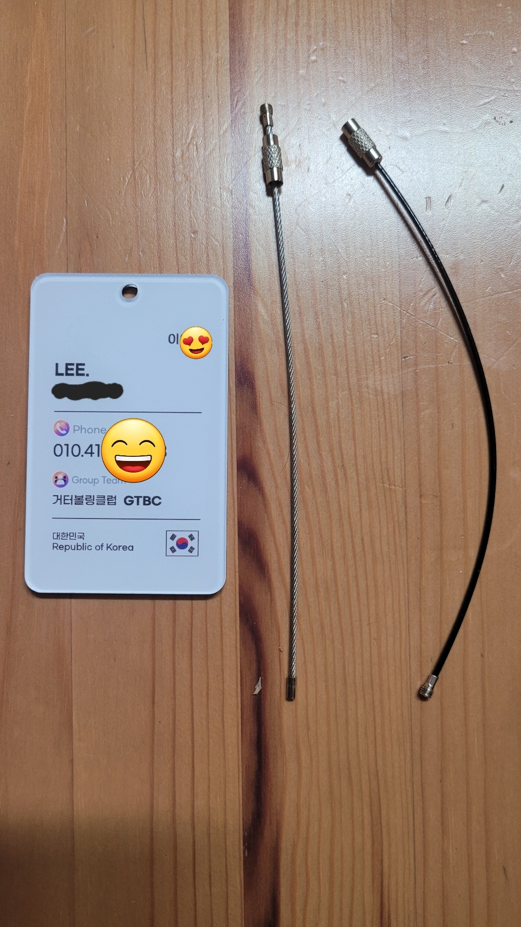 [바이더준] 메이크센스 아크릴 네임택 골프 볼링 테니스 배드민턴 캐리어 캐디백 이름표