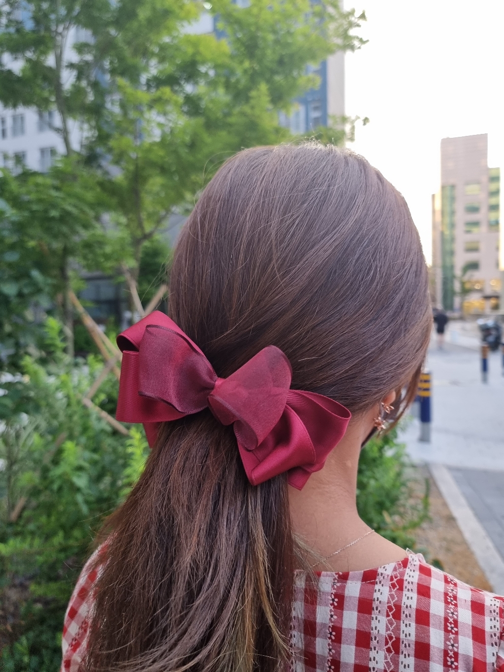 편하고 예뻐 리본 바나나 헤어핀 왕 리본 올림머리 집게핀 긴머리 반머리 데일리 머리핀 삔