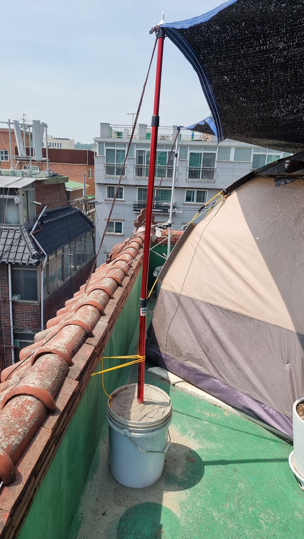 가엔가 수납파우치 슬라이드 사이드 가변 폴대 슬라이딩 텐트 타프 어닝폴대 자유자재 조절가능